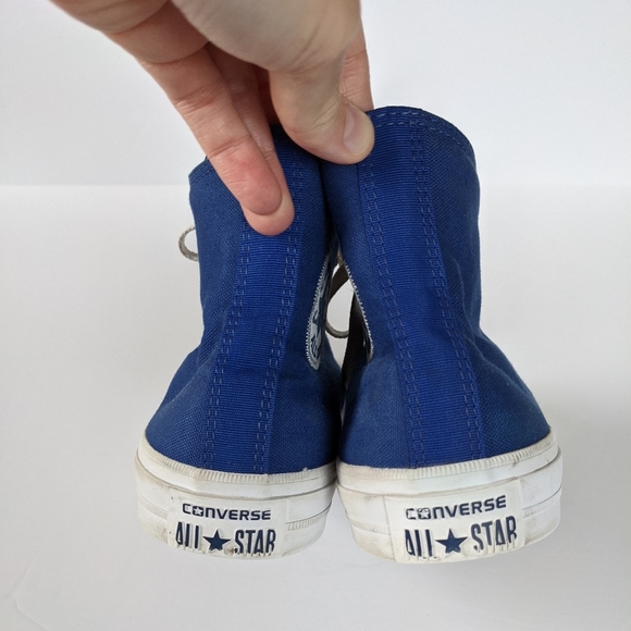 Converse Chuck Taylor ll Blue High Top Sneakers - Picture 5 of 10